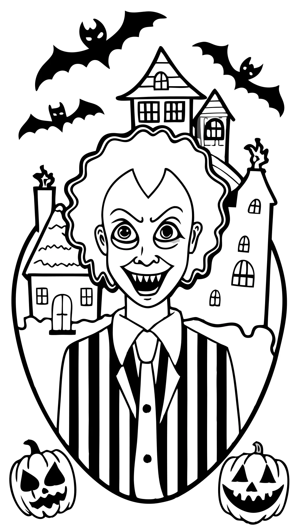 páginas para colorear de beetlejuice